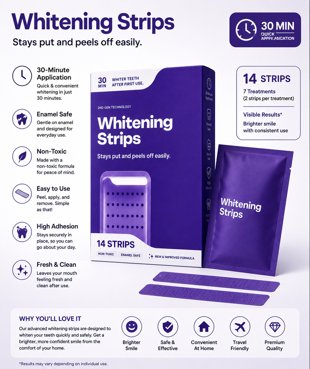 Purple Teeth Whitening Strips