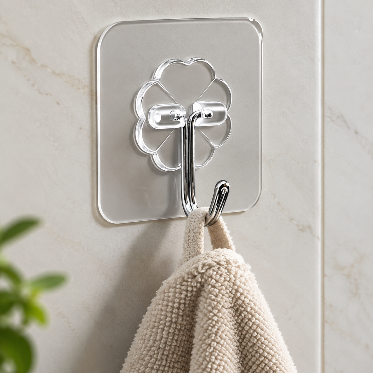 Transparent Self-Adhesive Wall Hooks