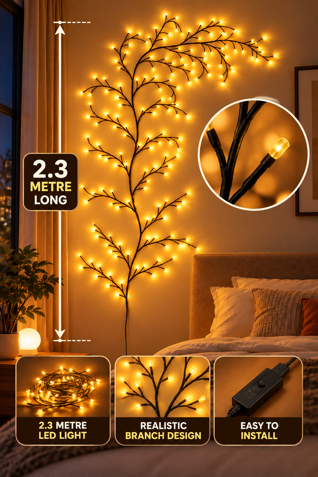 LED Willow Vine Light