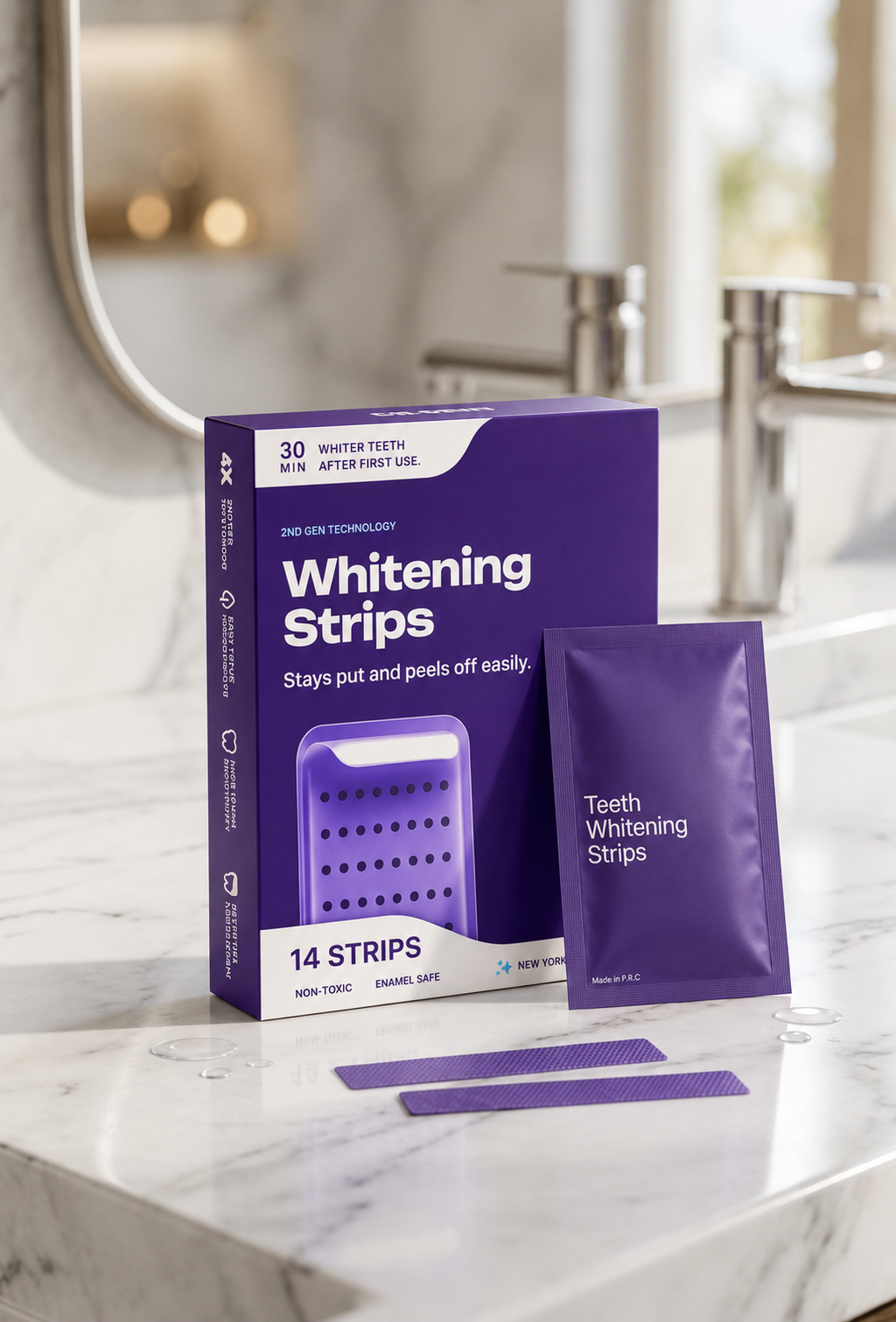 Purple Teeth Whitening Strips