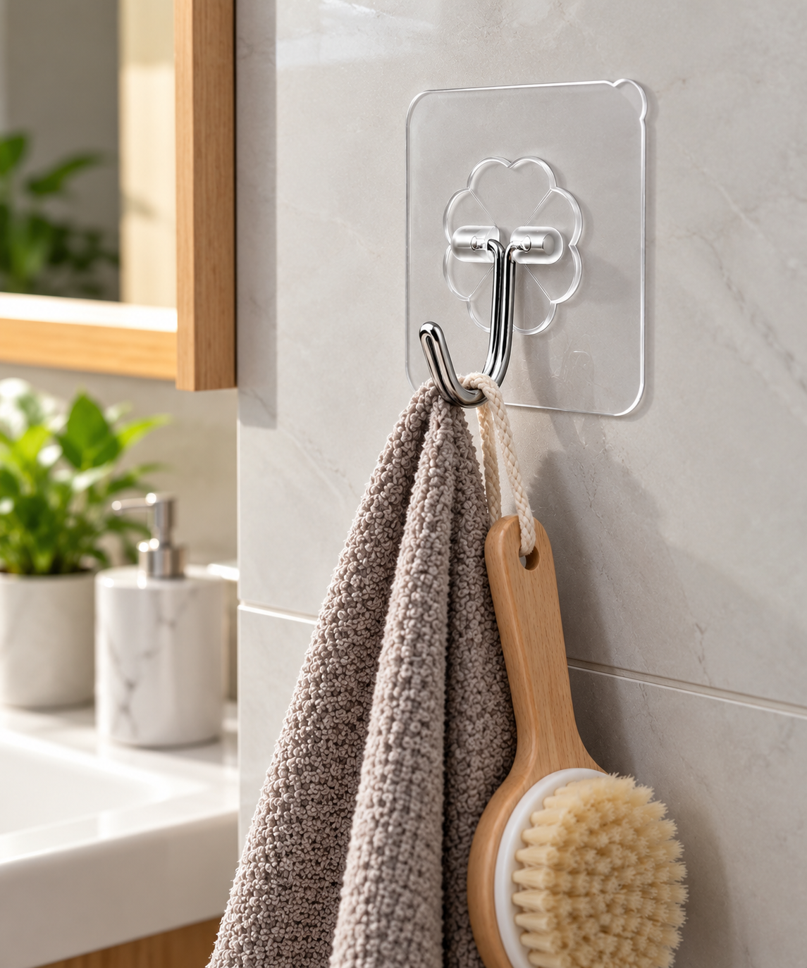Transparent Self-Adhesive Wall Hooks