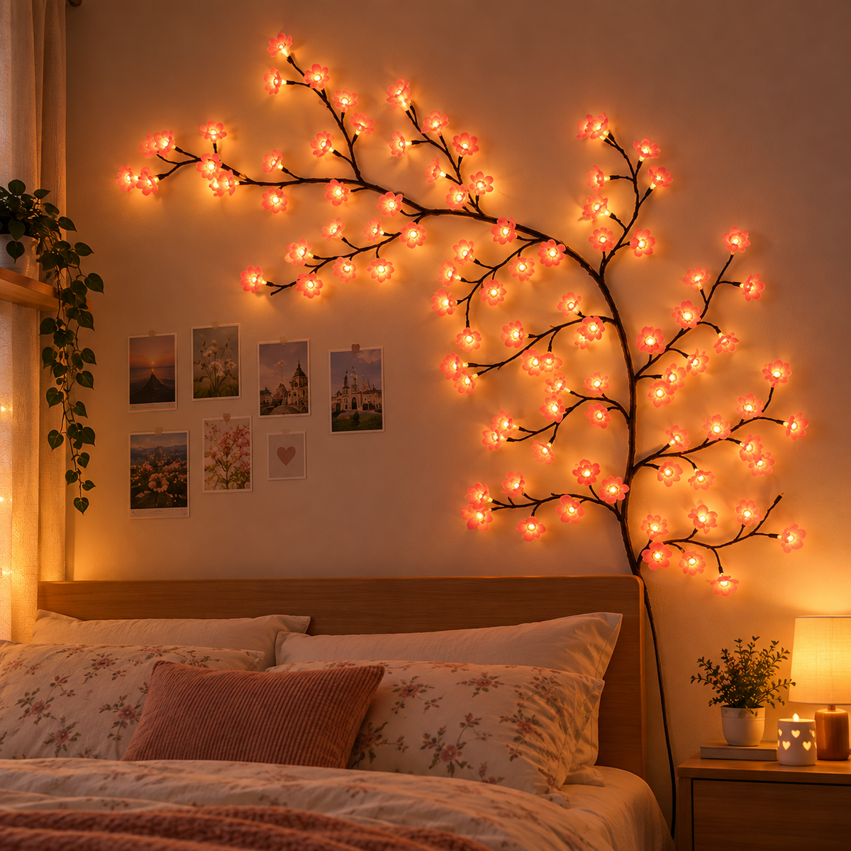 Cherry Blossom LED Branch Wall Light