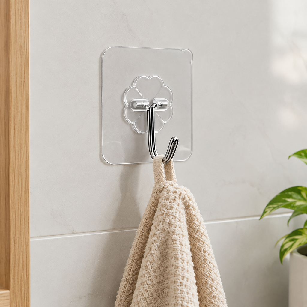 Transparent Self-Adhesive Wall Hooks