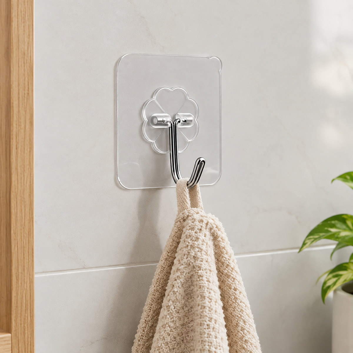 Transparent Self-Adhesive Wall Hooks