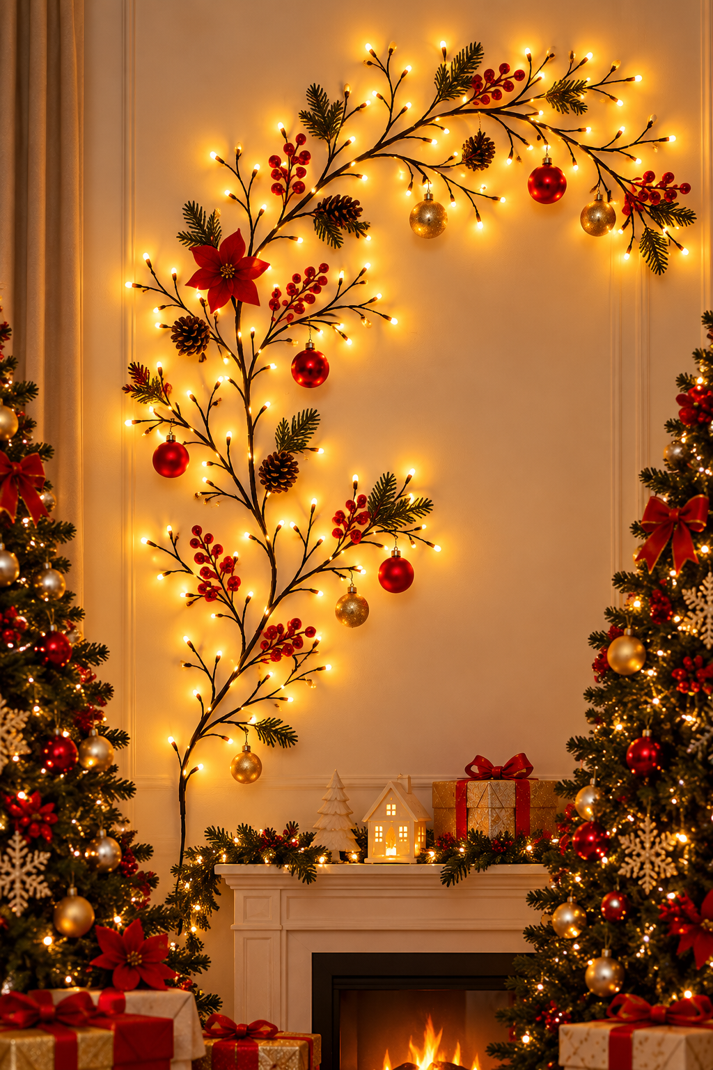 Cherry Blossom LED Branch Wall Light