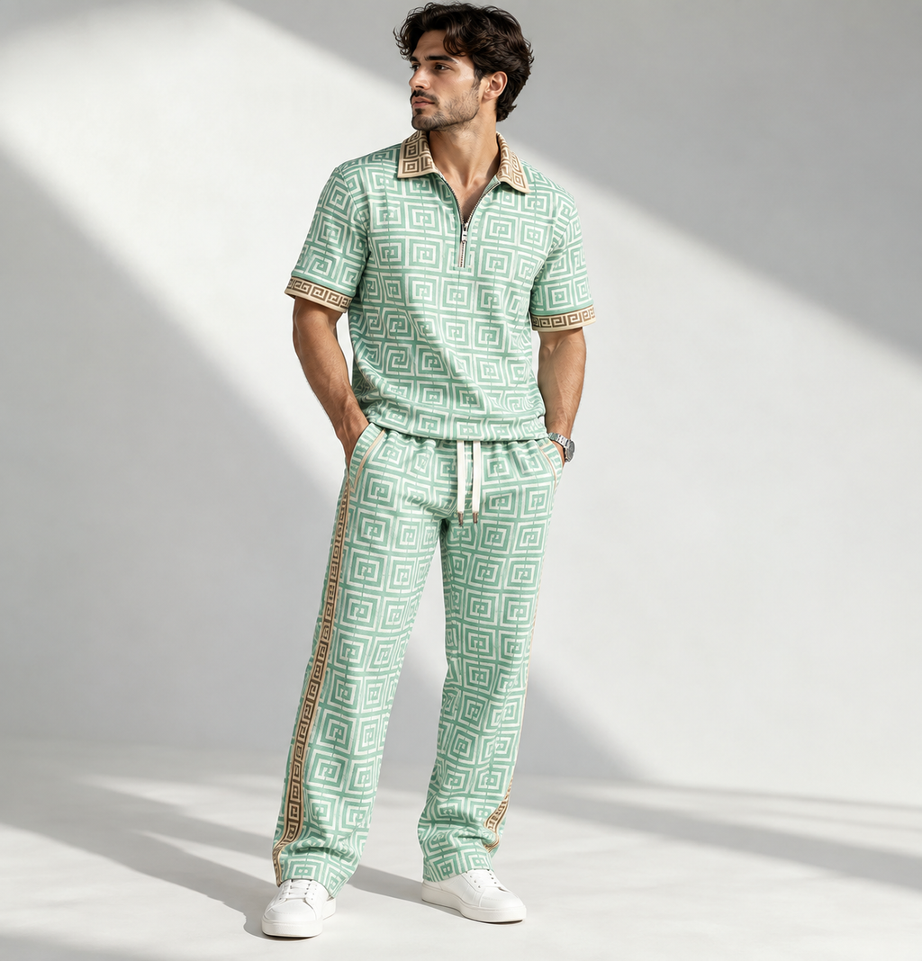 Men's Polo Shirt and Pants Set