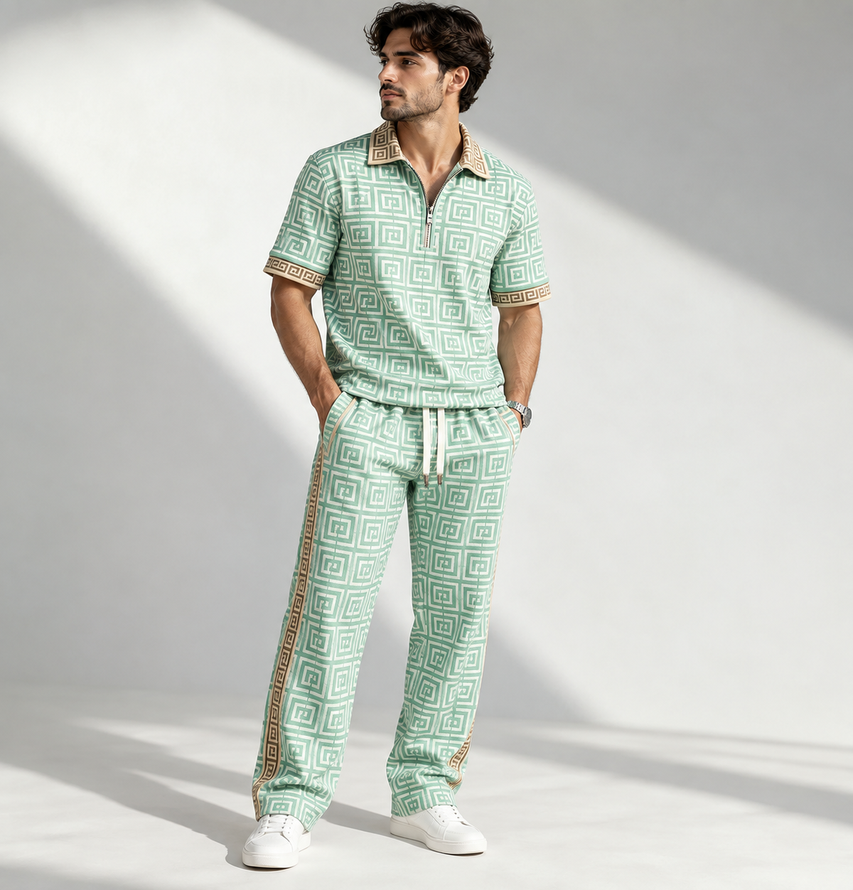 Men's Polo Shirt and Pants Set