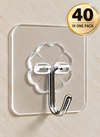 Transparent Self-Adhesive Wall Hooks